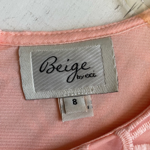 Peach flower dress size 8 - Picture 6 of 7